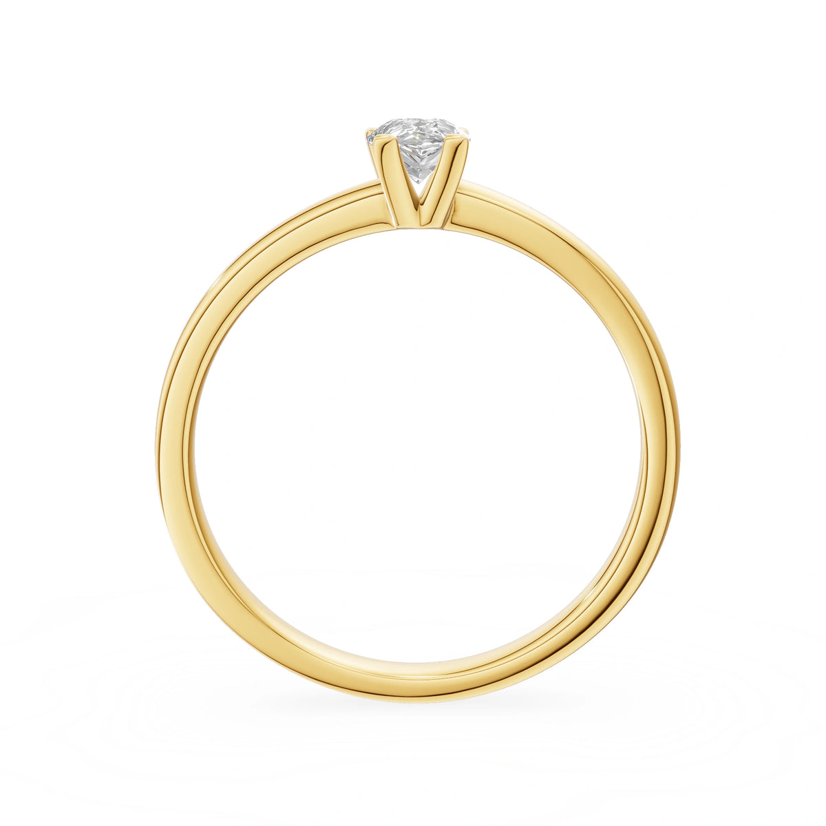 Gremari Seven Grace Verlobungsring aus Gelbgold mit 0,30 ct Naturdiamant – Pear