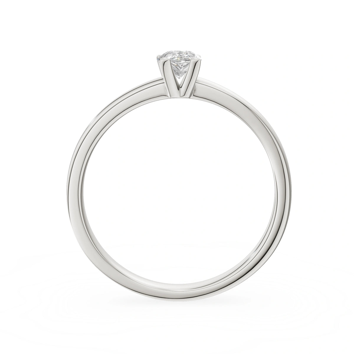 Gremari Seven Grace Verlobungsring aus Weißgold mit 0,30 ct Naturdiamant – Pear