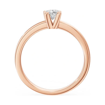 GREMARI Seven Grace pear-cut lab-grown diamond engagement ring in 14K rose gold, 0.50 ct