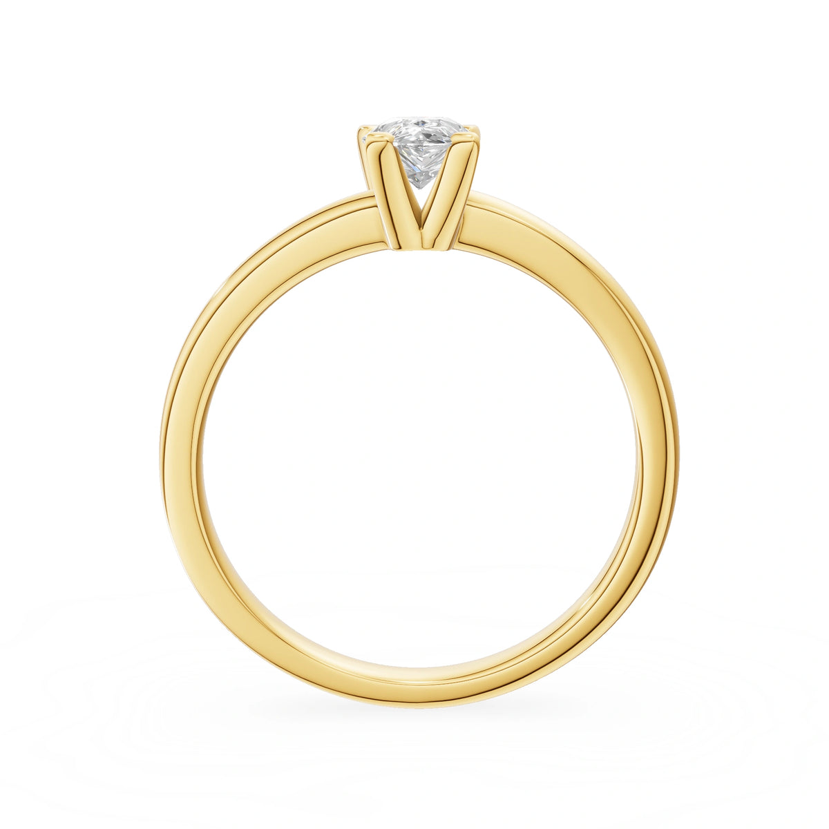 Gremari Seven Grace Verlobungsring aus Gelbgold mit 0,50 ct Labordiamant – Pear