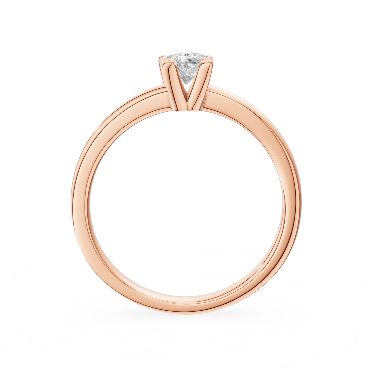 Gremari Seven Grace Verlobungsring aus Roségold mit 0,50 ct Naturdiamant – Pear