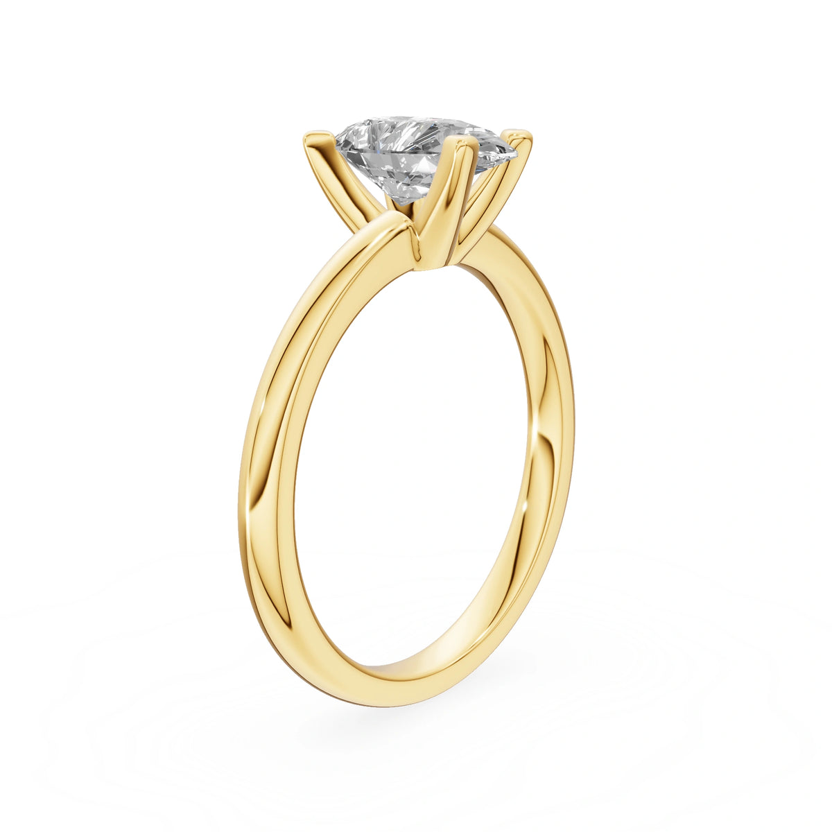 Gremari Seven Grace Verlobungsring aus Gelbgold mit 1,00 ct Labordiamant – Pear