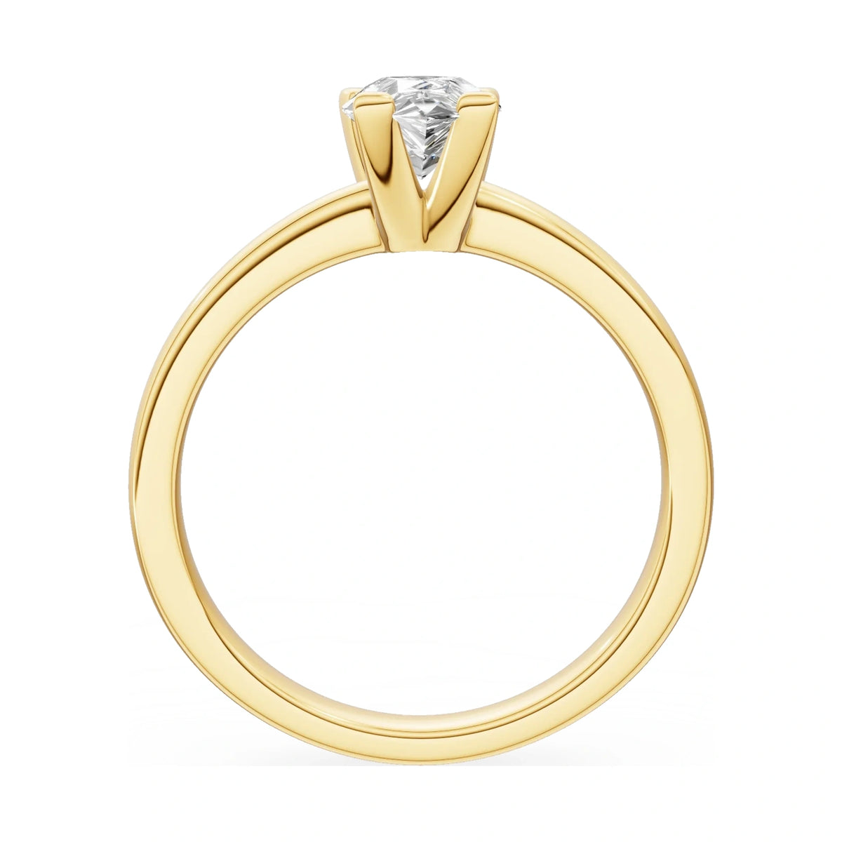 GREMARI Seven Grace pear-cut lab-grown diamond engagement ring in 14K yellow gold, 1.00 ct