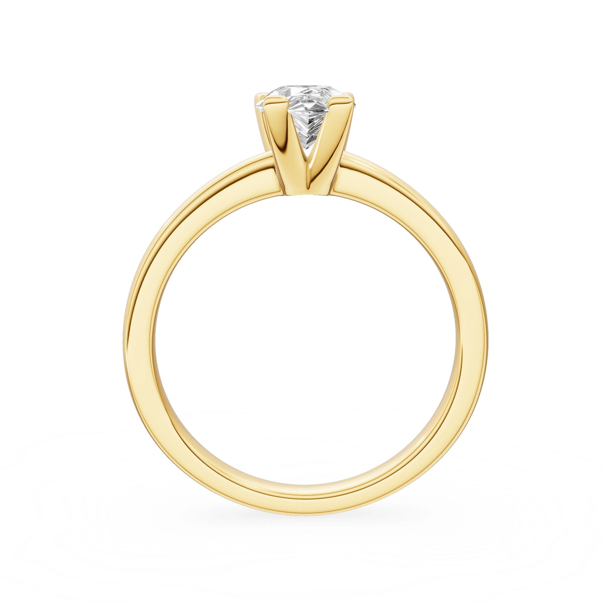 Gremari Seven Grace Verlobungsring aus Gelbgold mit 1,00 ct Labordiamant – Pear