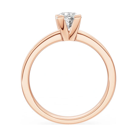 GREMARI Seven Grace pear-cut lab-grown diamond engagement ring in 14K rose gold, 1.00 ct