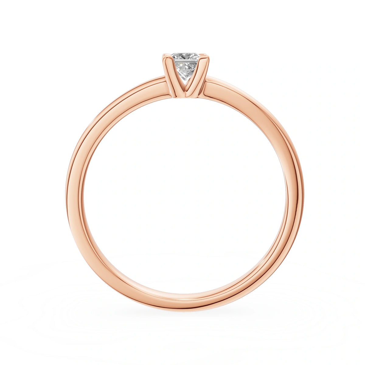 Gremari Seven Grace Verlobungsring aus Roségold mit 0,15 ct Labordiamant – Princess
