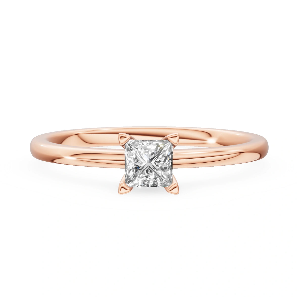Gremari Seven Grace Verlobungsring aus Roségold mit 0,30 ct Labordiamant – Princess