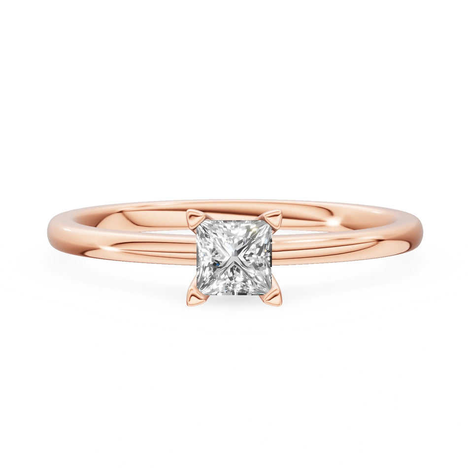 Gremari Seven Grace Verlobungsring aus Roségold mit 0,30 ct Labordiamant – Princess