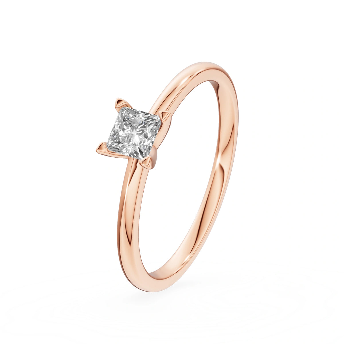 Gremari Seven Grace Verlobungsring aus Roségold mit 0,30 ct Labordiamant – Princess