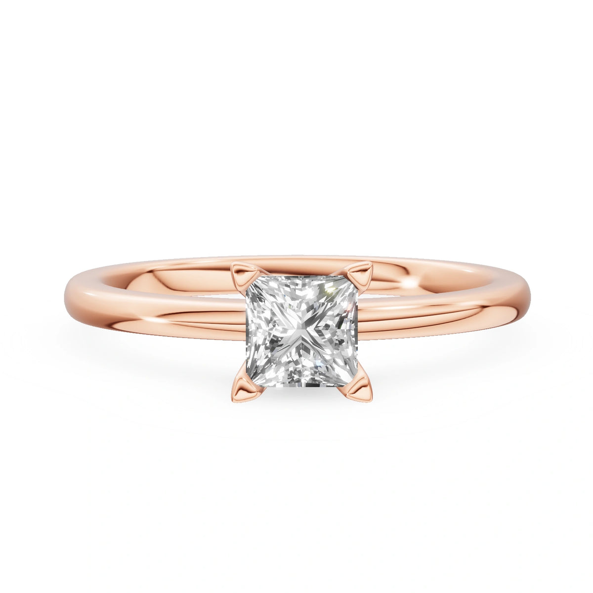 Gremari Seven Grace Verlobungsring aus Roségold mit 0,50 ct Labordiamant – Princess