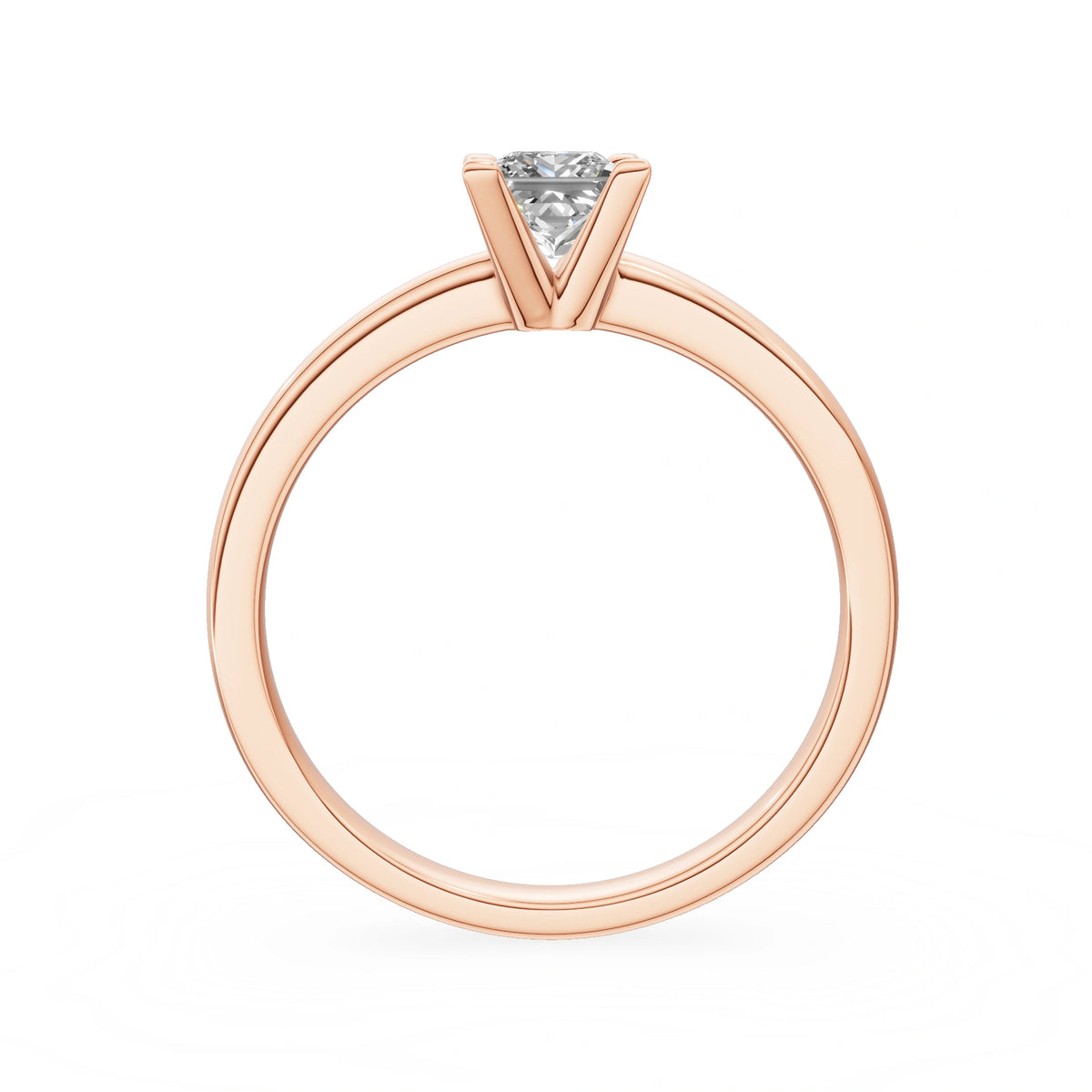 Gremari Seven Grace Verlobungsring aus Roségold mit 0,50 ct Labordiamant – Princess