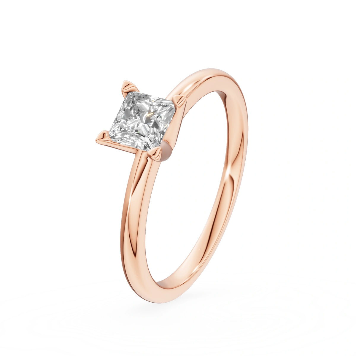 Gremari Seven Grace Verlobungsring aus Roségold mit 0,50 ct Labordiamant – Princess