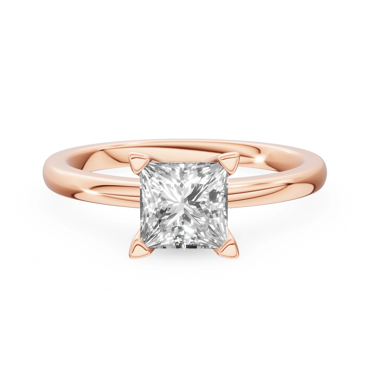 Gremari Seven Grace Verlobungsring aus Roségold mit 1,00 ct Labordiamant – Princess