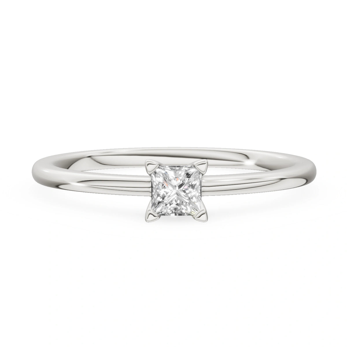 Gremari Seven Grace Verlobungsring aus Weißgold mit 0,15 ct Labordiamant – Princess