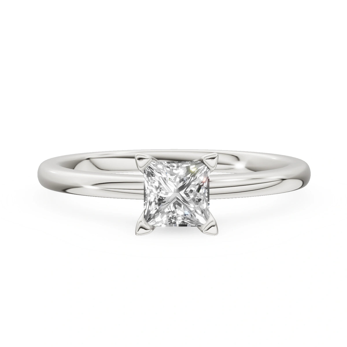 Gremari Seven Grace Verlobungsring aus Weißgold mit 0,50 ct Labordiamant – Princess