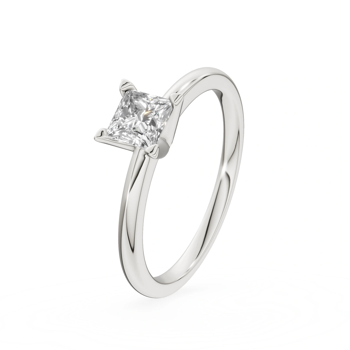 Gremari Seven Grace Verlobungsring aus Weißgold mit 0,50 ct Labordiamant – Princess