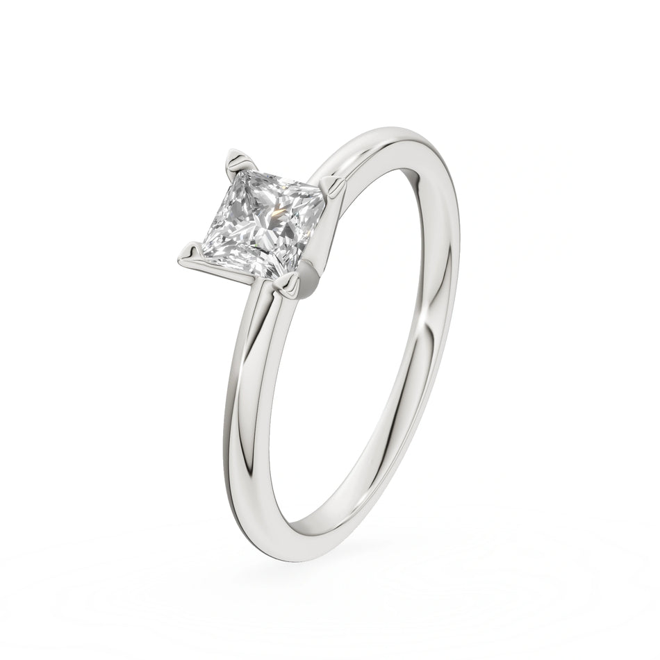 Gremari Seven Grace Verlobungsring aus Weißgold mit 0,50 ct Labordiamant – Princess