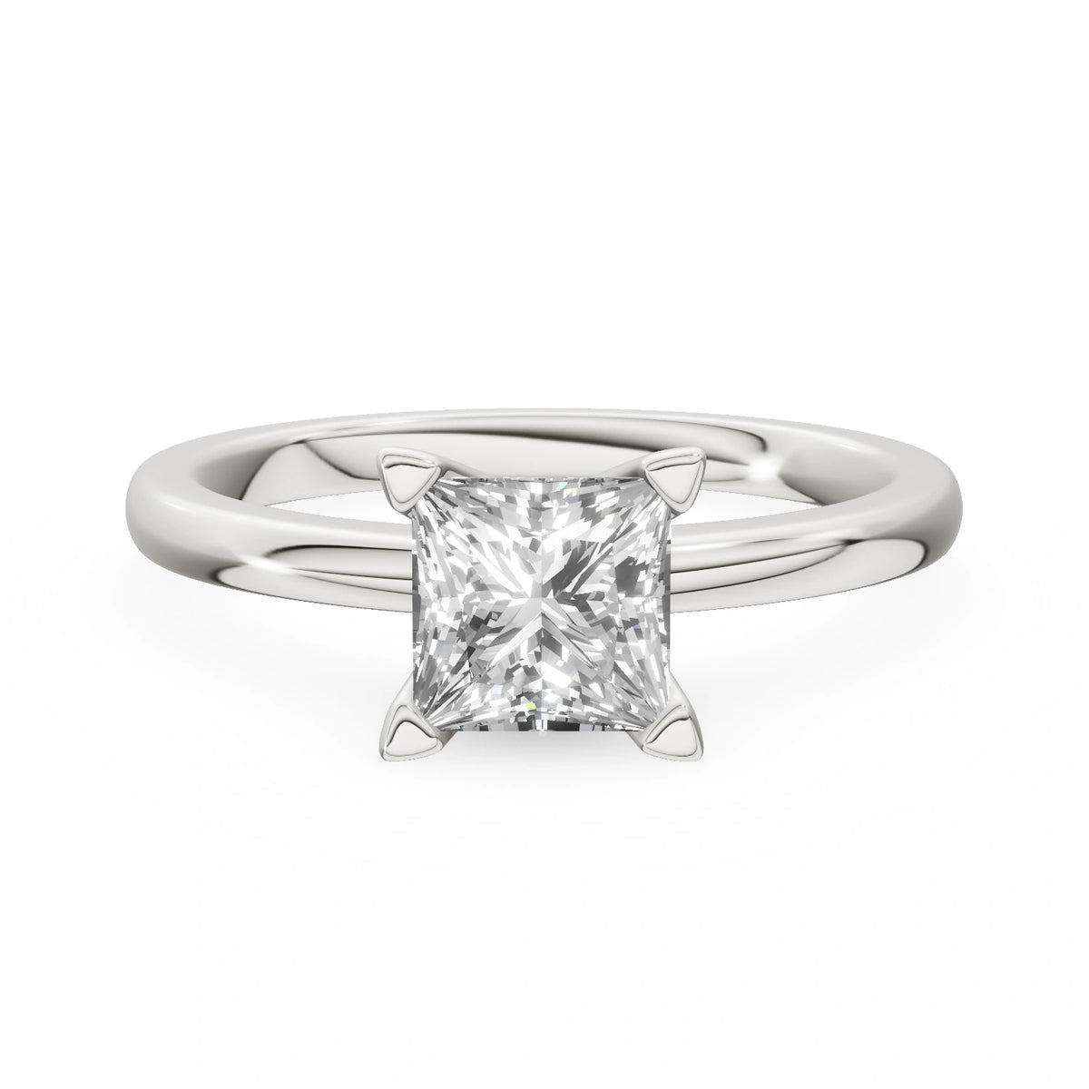 Gremari Seven Grace Verlobungsring aus Weißgold mit 1,00 ct Labordiamant – Princess
