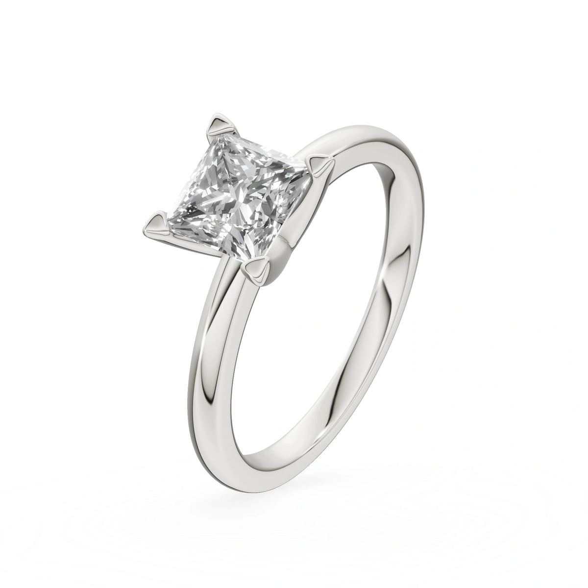 Gremari Seven Grace Verlobungsring aus Weißgold mit 1,00 ct Labordiamant – Princess