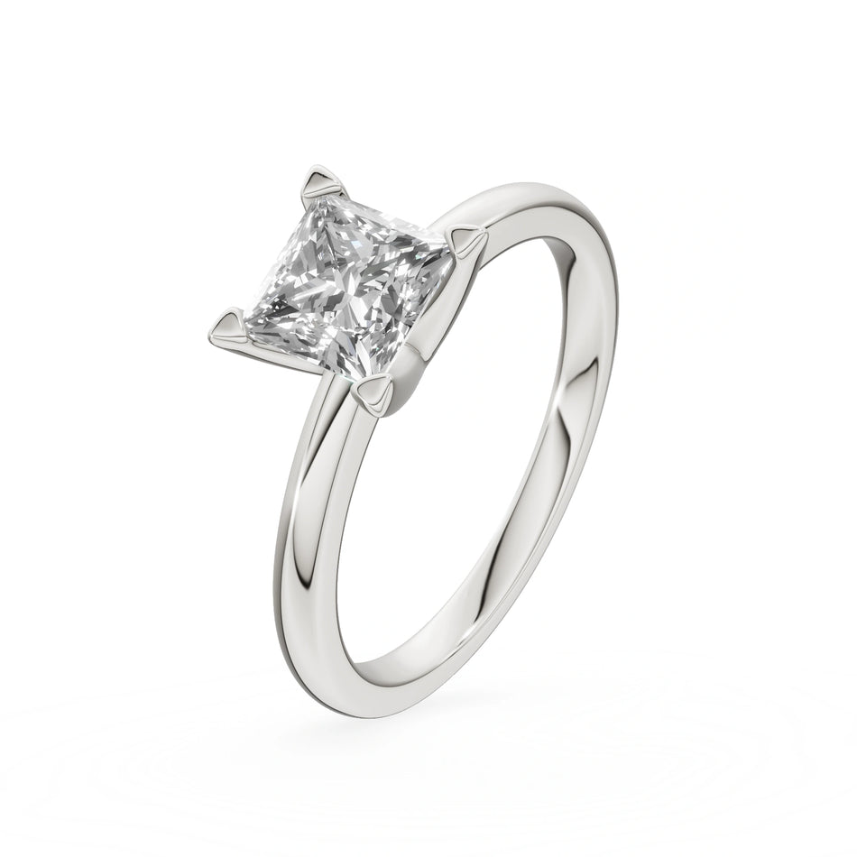 Gremari Seven Grace Verlobungsring aus Weißgold mit 1,00 ct Labordiamant – Princess