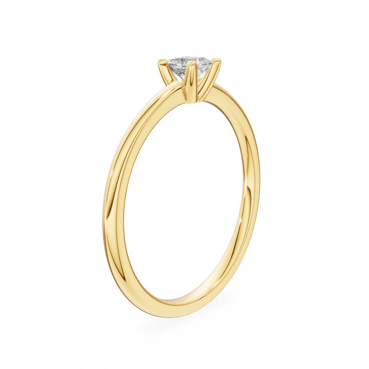 Gremari Seven Grace Verlobungsring aus Gelbgold mit 0,15 ct Labordiamant – Princess