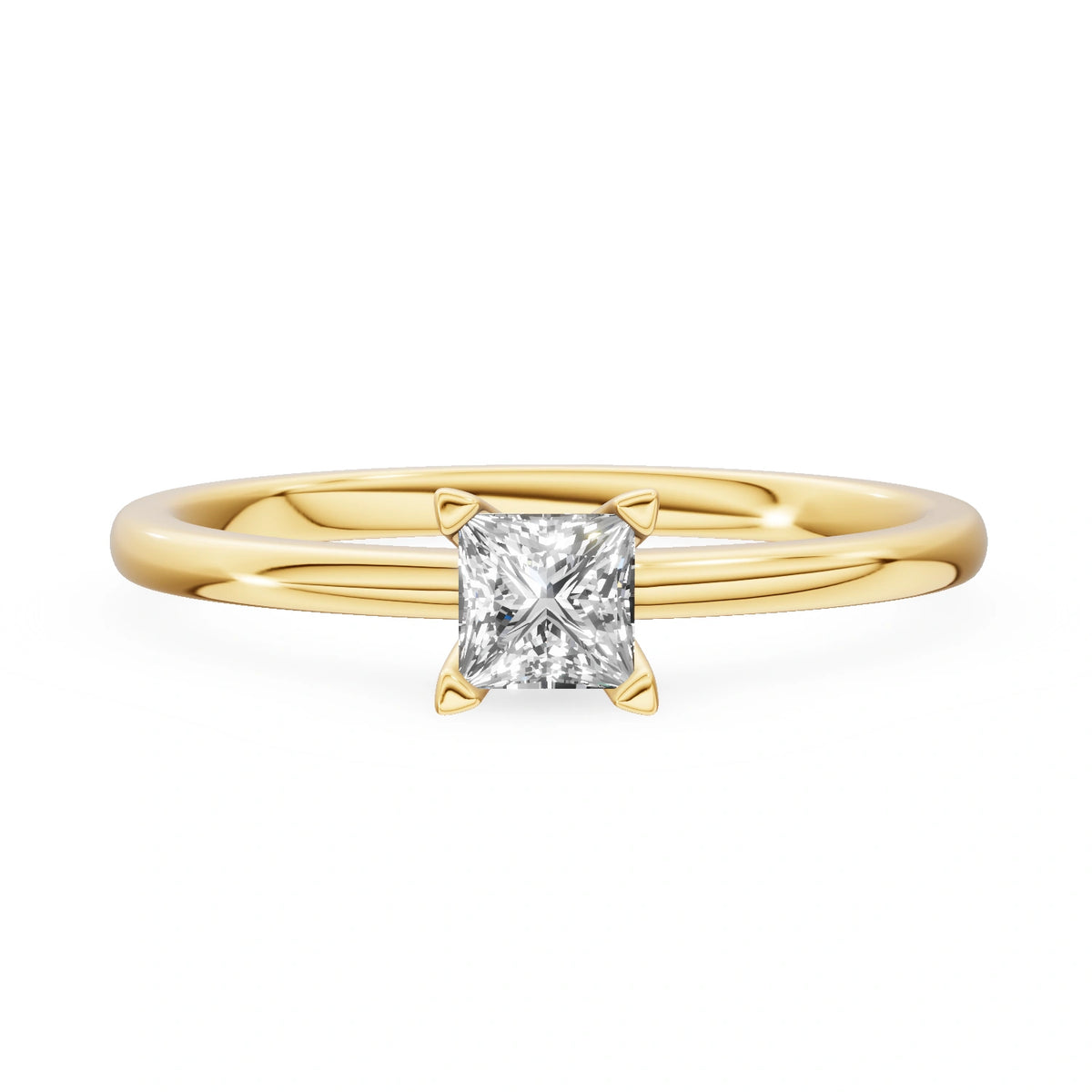 Gremari Seven Grace Verlobungsring aus Gelbgold mit 0,30 ct Labordiamant – Princess