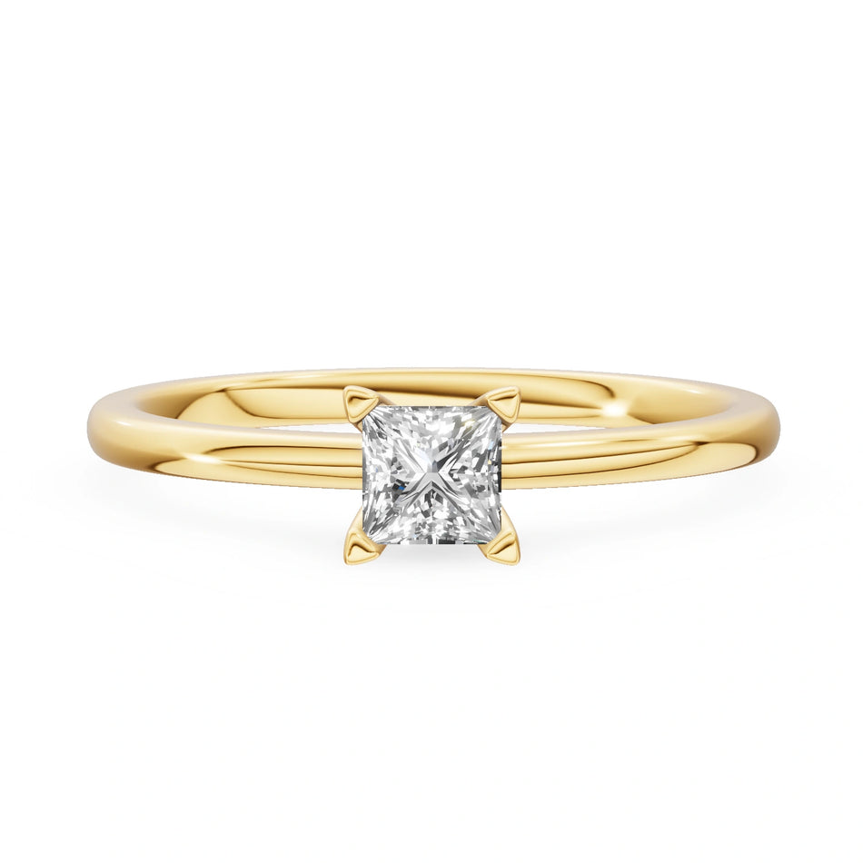 Gremari Seven Grace Verlobungsring aus Gelbgold mit 0,30 ct Labordiamant – Princess