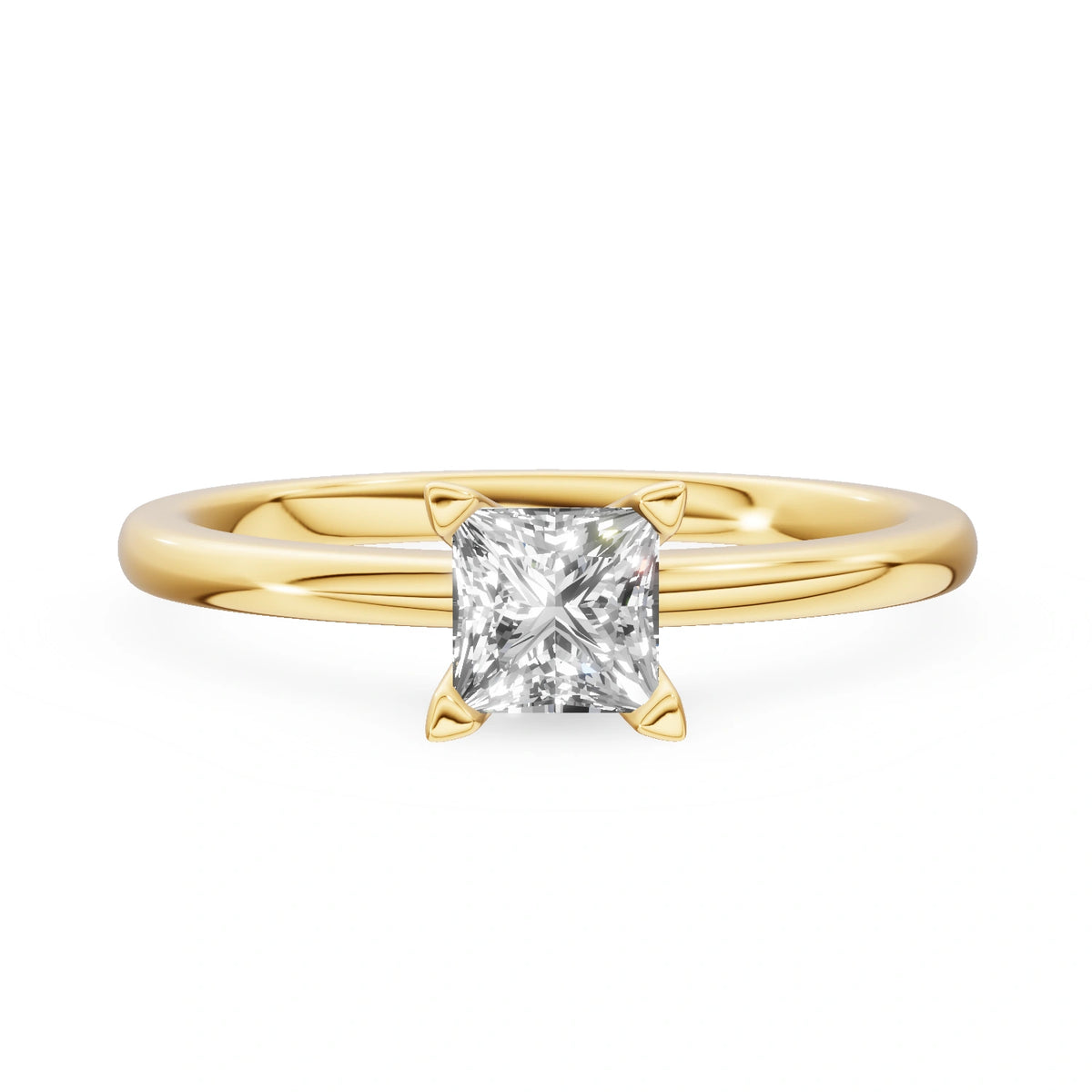 Gremari Seven Grace Verlobungsring aus Gelbgold mit 0,50 ct Labordiamant – Princess