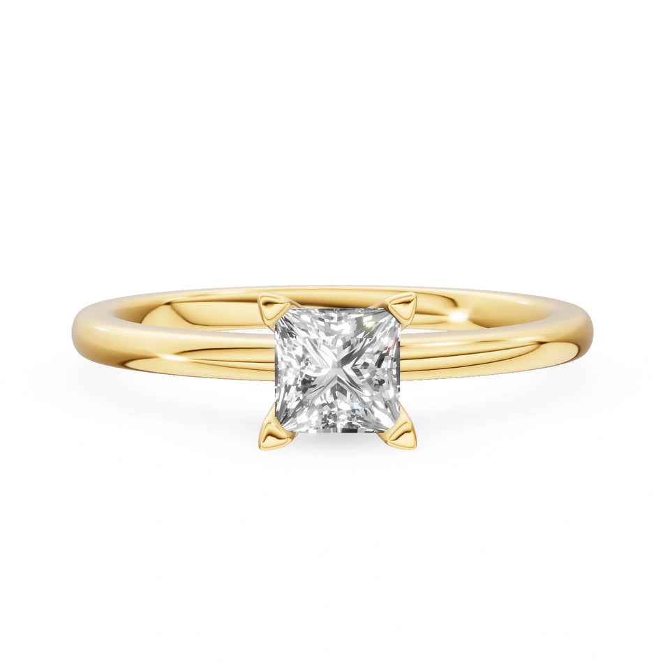Gremari Seven Grace Verlobungsring aus Gelbgold mit 0,50 ct Labordiamant – Princess