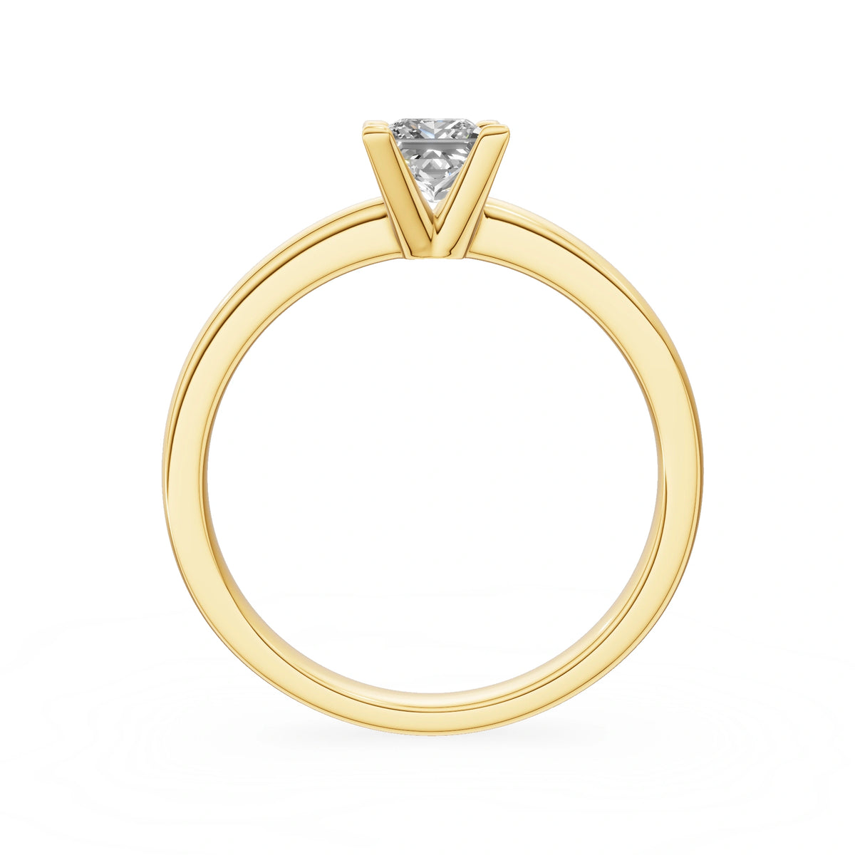 Gremari Seven Grace Verlobungsring aus Gelbgold mit 0,50 ct Labordiamant – Princess