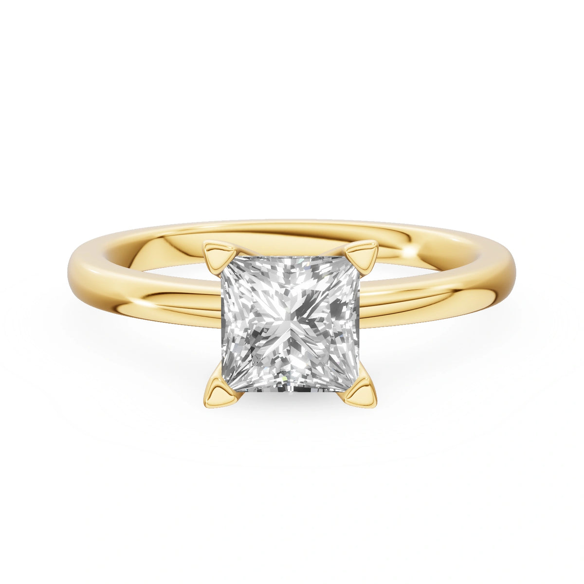 Gremari Seven Grace Verlobungsring aus Gelbgold mit 1,00 ct Labordiamant – Princess