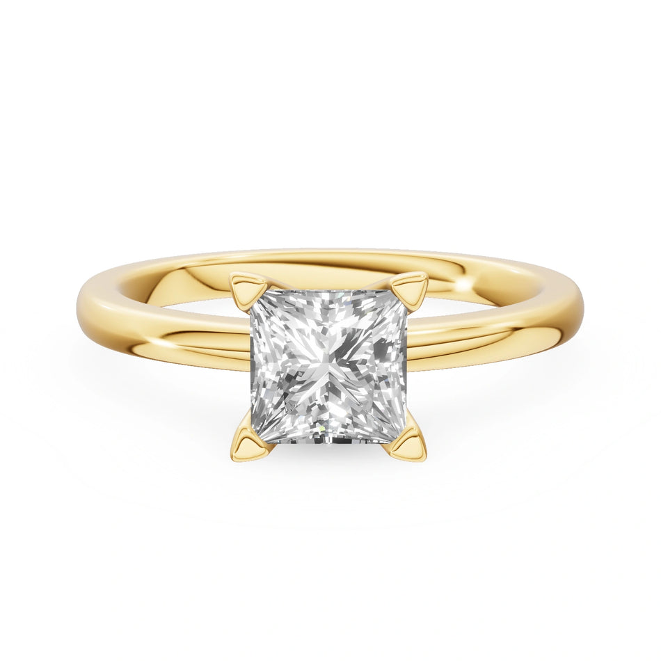 Gremari Seven Grace Verlobungsring aus Gelbgold mit 1,00 ct Labordiamant – Princess