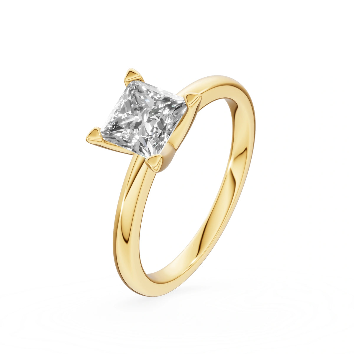 Gremari Seven Grace Verlobungsring aus Gelbgold mit 1,00 ct Labordiamant – Princess