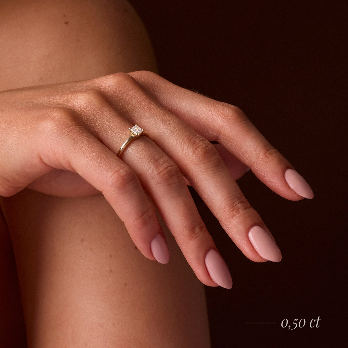 Gremari Seven Grace Verlobungsring aus Gelbgold mit 1,00 ct Naturdiamant – Princess