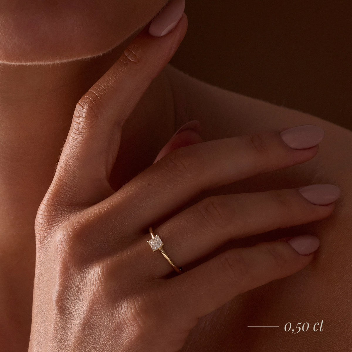 Gremari Seven Grace Verlobungsring aus Gelbgold mit 1,00 ct Naturdiamant – Princess