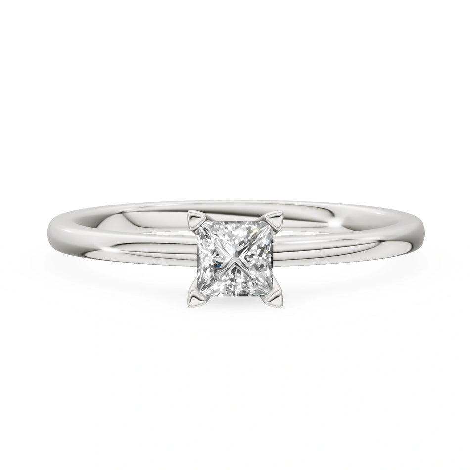 Gremari Seven Grace Verlobungsring aus Weißgold mit 0,30 ct Naturdiamant – Princess