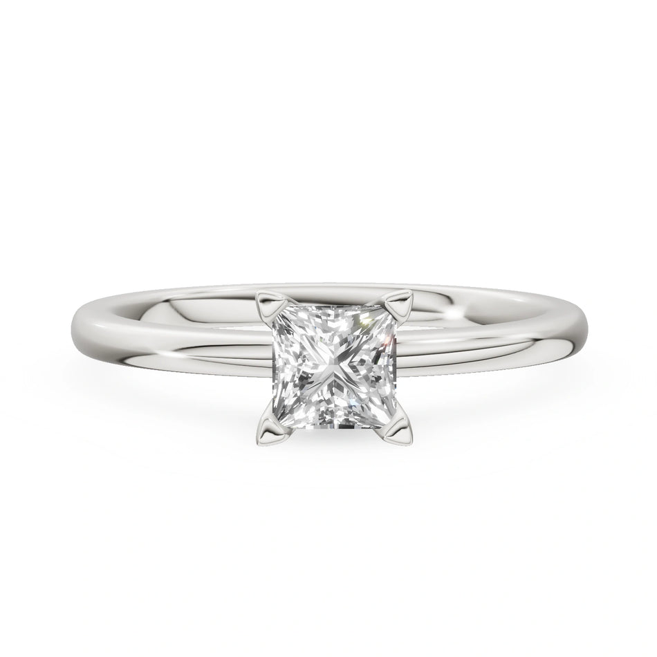 Gremari Seven Grace Verlobungsring aus Weißgold mit 0,50 ct Naturdiamant – Princess