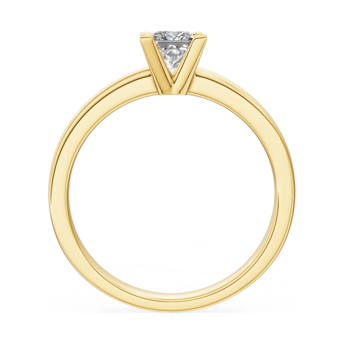 GREMARI Seven Grace princess-cut lab-grown diamond engagement ring in 14K yellow gold, 0.50 ct