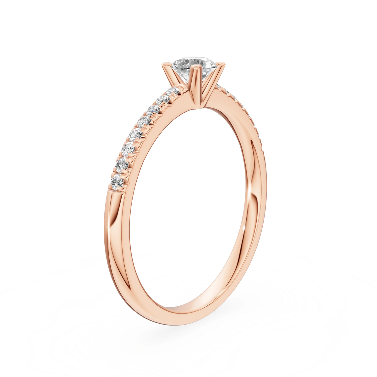 Gremari Seven Solis Verlobungsring aus Roségold mit 0,30 ct Labordiamant – Round/Brilliant