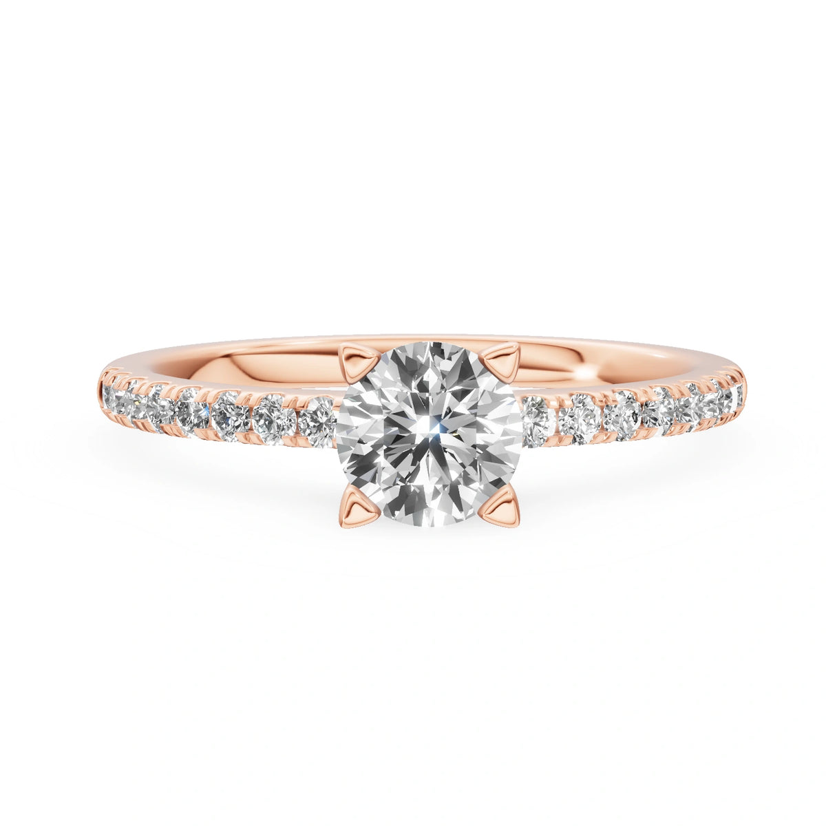 Gremari Seven Solis Verlobungsring aus Roségold mit 0,50 ct Labordiamant – Round/Brilliant