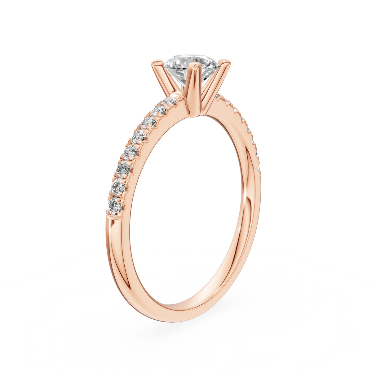 Gremari Seven Solis Verlobungsring aus Roségold mit 0,50 ct Labordiamant – Round/Brilliant