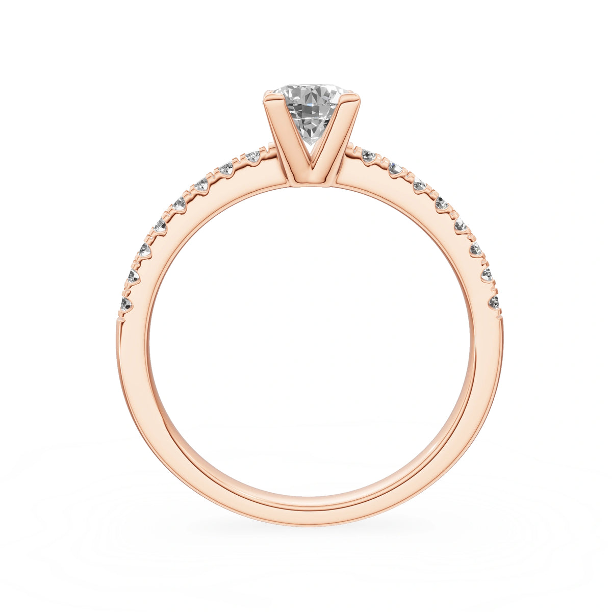 Gremari Seven Solis Verlobungsring aus Roségold mit 0,50 ct Labordiamant – Round/Brilliant