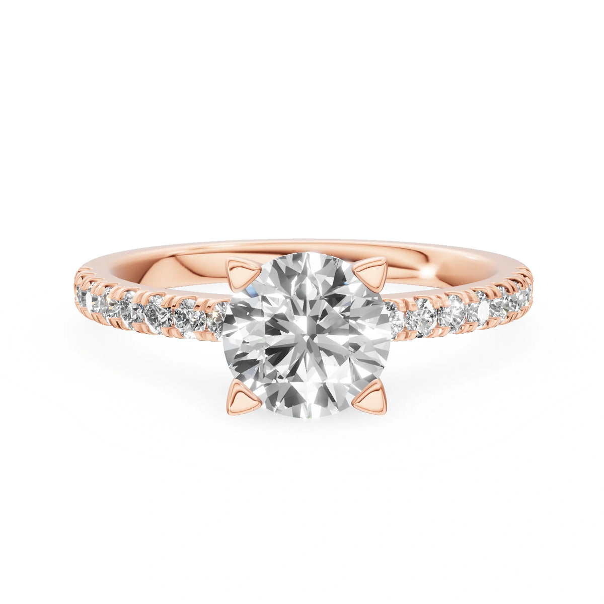 Gremari Seven Solis Verlobungsring aus Roségold mit 1,00 ct Labordiamant – Round/Brilliant