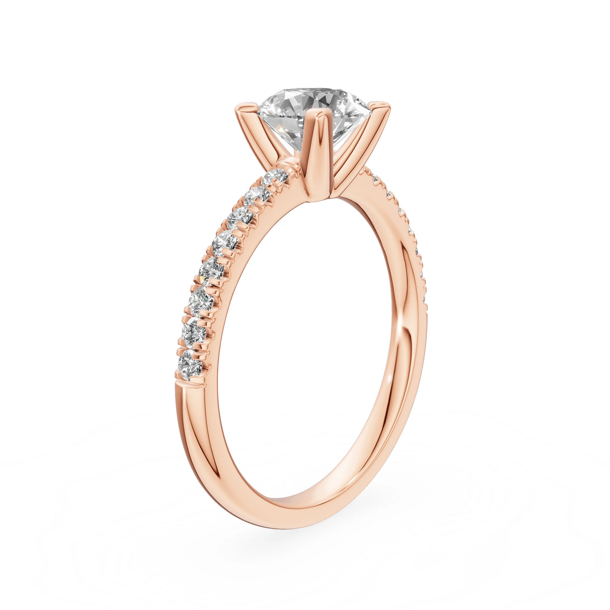Gremari Seven Solis Verlobungsring aus Roségold mit 1,00 ct Labordiamant – Round/Brilliant