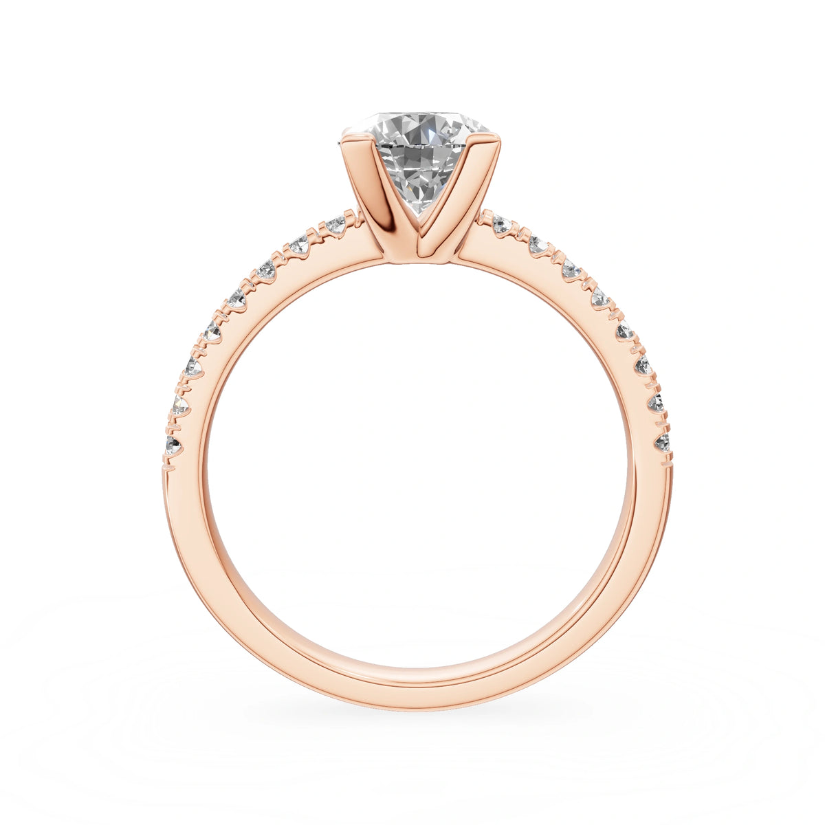 Gremari Seven Solis Verlobungsring aus Roségold mit 1,00 ct Labordiamant – Round/Brilliant