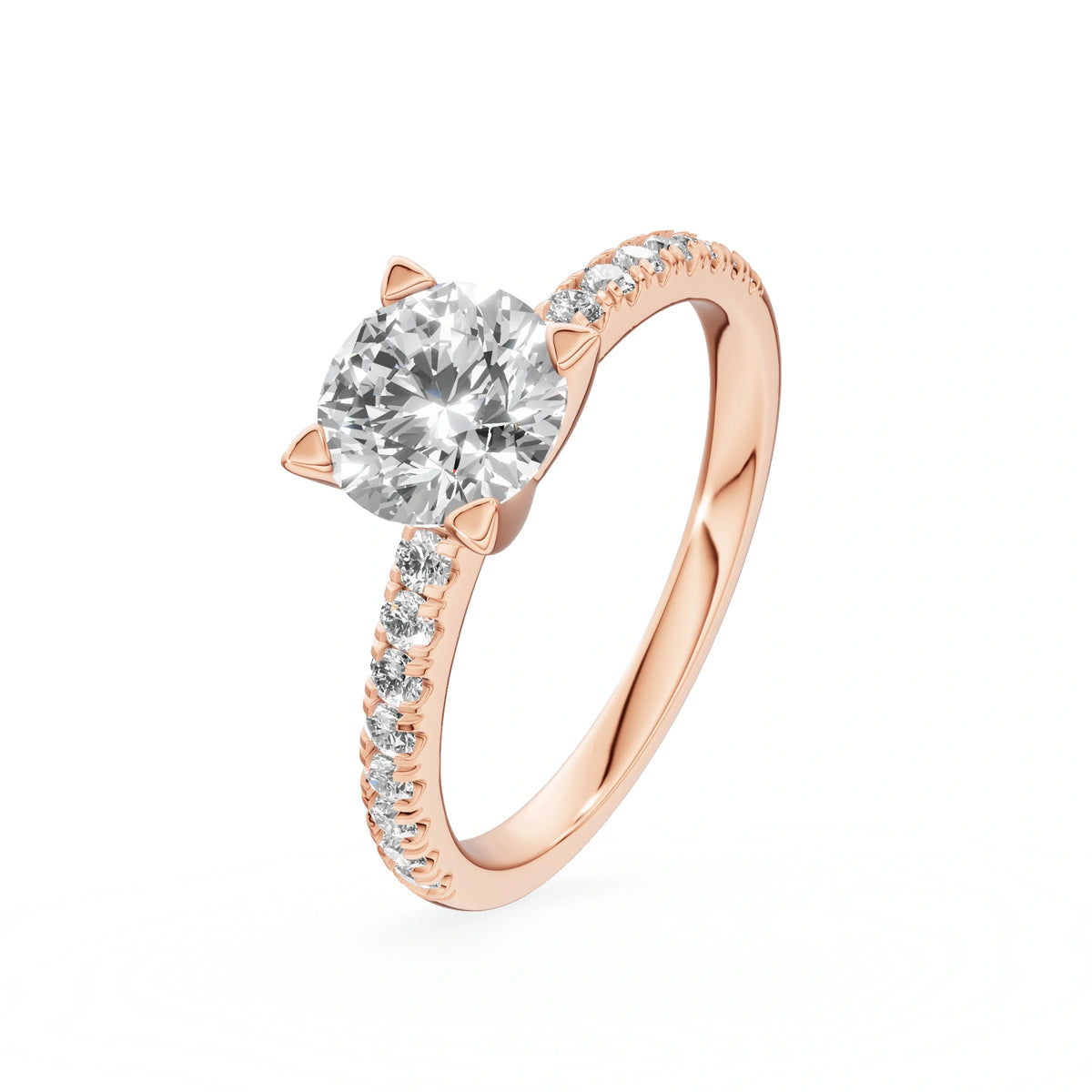 Gremari Seven Solis Verlobungsring aus Roségold mit 1,00 ct Labordiamant – Round/Brilliant