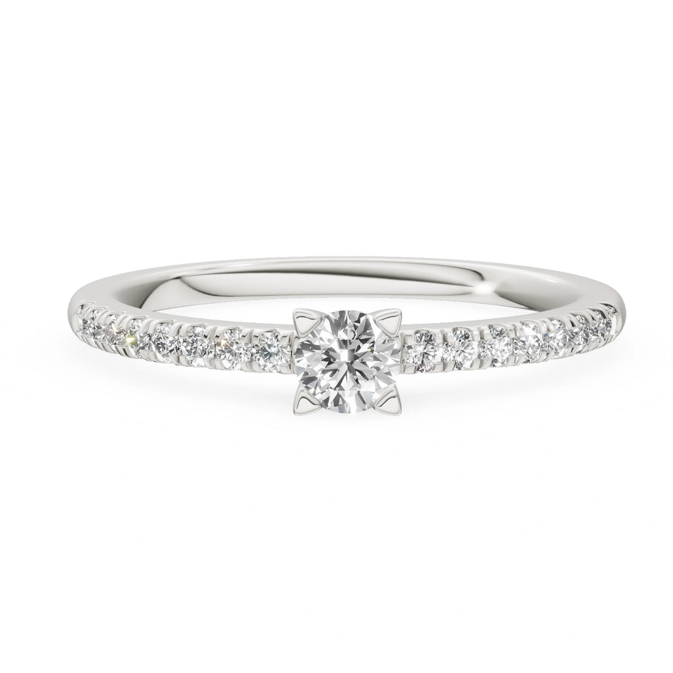 Gremari Seven Solis Verlobungsring aus Weißgold mit 0,15 ct Labordiamant – Round/Brilliant