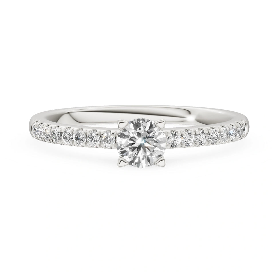Gremari Seven Solis Verlobungsring aus Weißgold mit 0,30 ct Labordiamant – Round/Brilliant