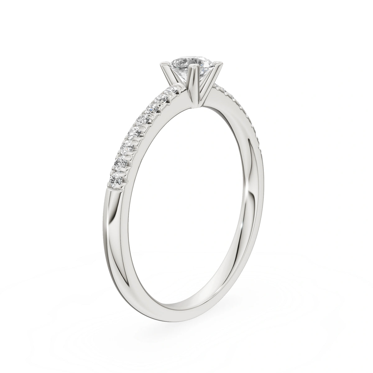Gremari Seven Solis Verlobungsring aus Weißgold mit 0,30 ct Labordiamant – Round/Brilliant