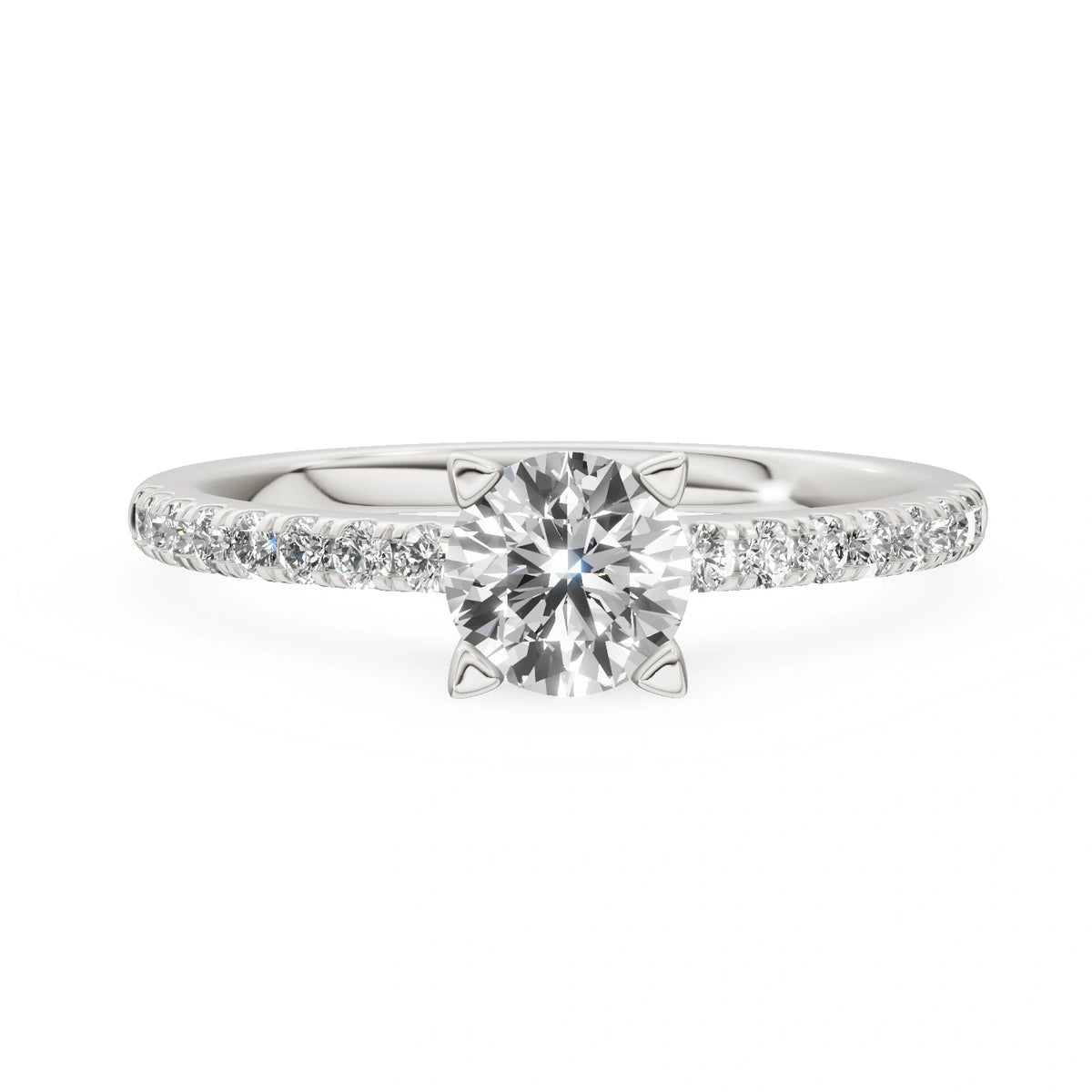 Gremari Seven Solis Verlobungsring aus Weißgold mit 0,50 ct Labordiamant – Round/Brilliant